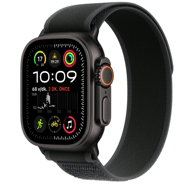 Apple Watch Ultra 2 GPS + Cellular 49mm Siyah Titanyum Kasa ve Siyah-Trail Loop M/L - 4