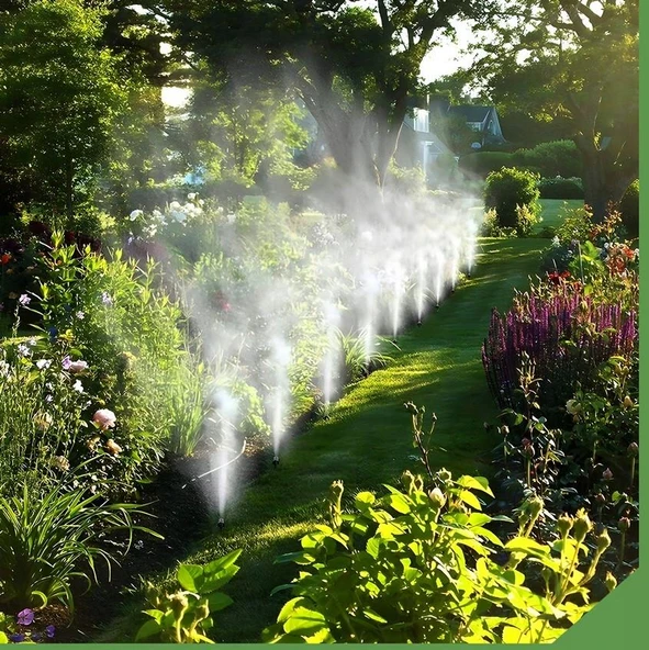 Sepetinegelsin 10 Metre Bağ Bahçe Damla Sulama Borusu Spreyleme Hortum Seti - Resim 8