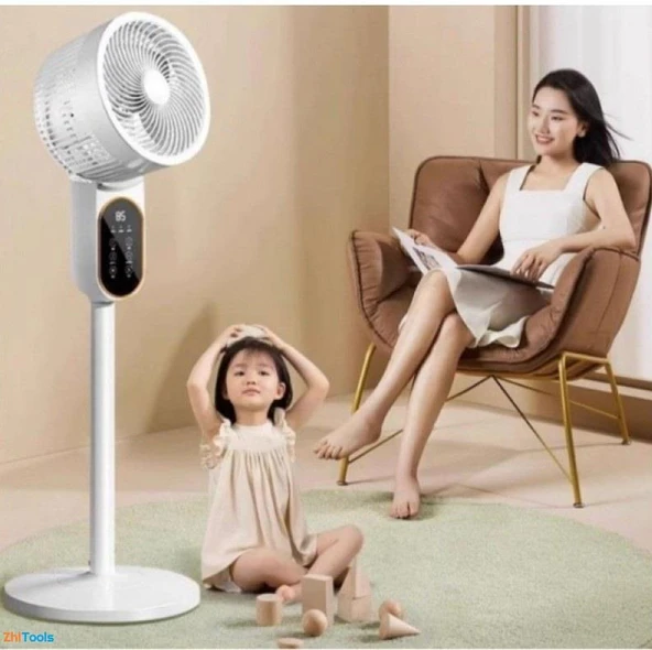 Zhltools Dijital Ekranlı Uzaktan Kumandalı Ayaklı Vantilatör ürün görseli