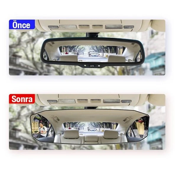 Zhltools SD-2415 Kavisli Dışbükey Geniş Açılı Araç Dikiz Aynası 299x90mm - Resim 5