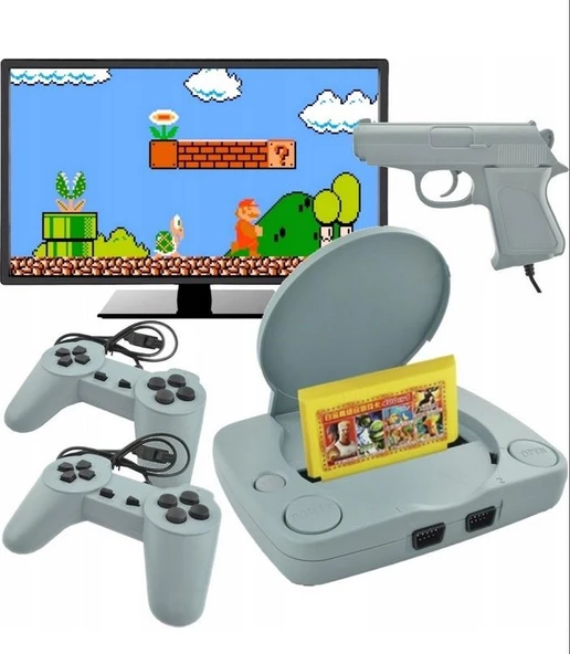 Zhltools Retro Atari Super 8 Bit Atari Oyun Konsolu 900 Adet Oyun 2 Kol 1 Tabanca Super Mario Retro ürün görseli