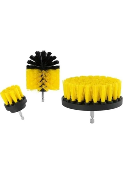 Shed Pal 3lü Matkap Ucu Banyo Duşakabin Küvet Koltuk Yıkama Temizleme Fırça Seti - 3