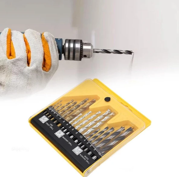 Zhltools Matkap Ucu Seti- Beton Metal Ahşap Matkap Ucu Drill Bits Set 16 lı SET - Resim 5