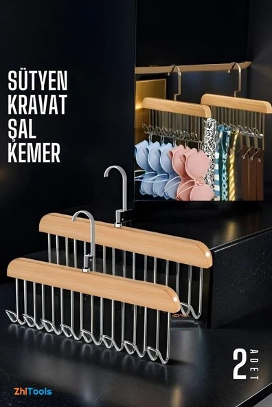 Zhltools Dolap İçi Askı 2 adet Sütyen Şal Kravat Kemer Çanta ürün görseli