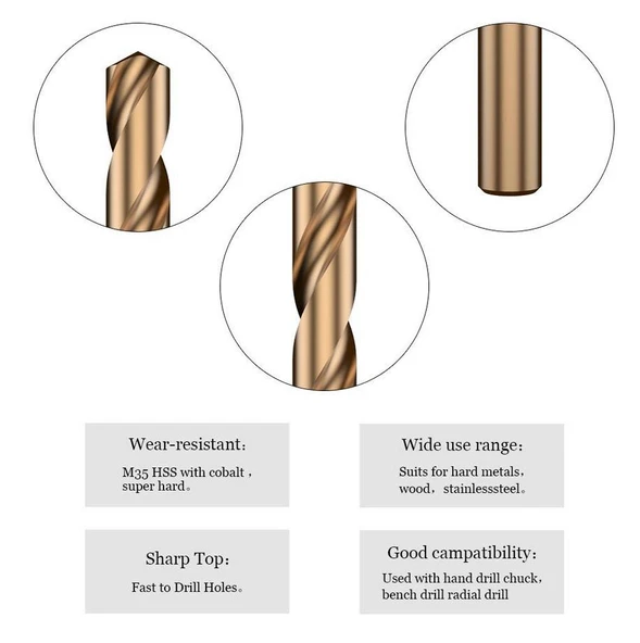 Zhltools Beton Matkap Ucu Seti- Çelik Beton Metal Ahşap Matkap 13 lü SET - Resim 2