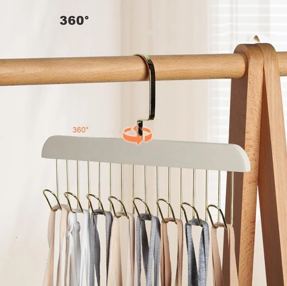 Zhltools Dolap İçi Askı 2 adet Sütyen Şal Kravat Kemer Çanta - Resim 3