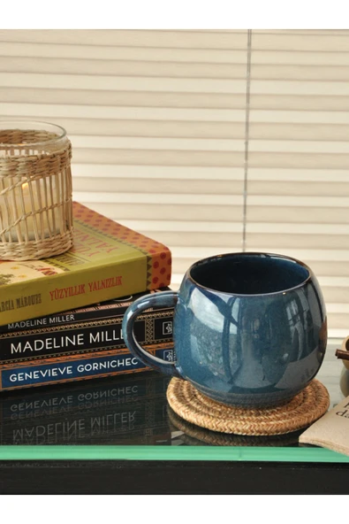 Artistik Mavi Kocaman Tombul Kupa