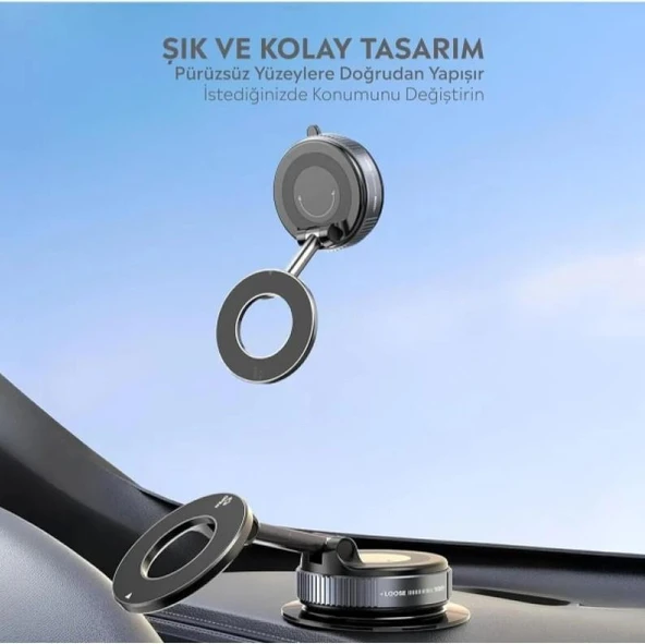 Zhltools Vakumlu Manyetik Araç İçi Telefon Tutucu - Resim 2