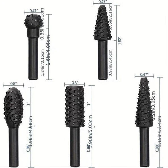 Zhltools Ahşap Oyma Törpü Seti 5 parça - Resim 2