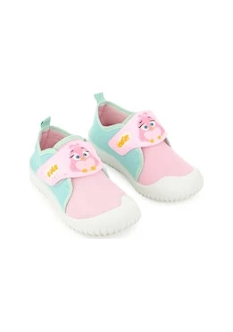 Gezer Yazlık Keten Kız Çocuk Cırtlı Ayarlanabilir Ayakkabı Pembe-mint Yeşili Pembe - Mint Yeşili - 1