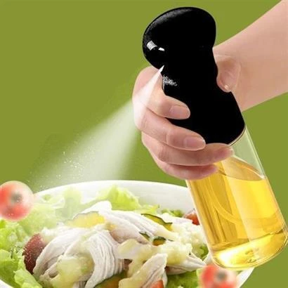 Çok Amaçlı Cam Şişe Püskürtmeli Dağıtıcı Yağdanlık Limonluk Sirke Sosluk Spreyi Siyah - 2