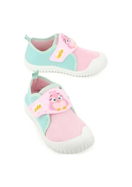 Gezer Yazlık Keten Kız Çocuk Cırtlı Ayarlanabilir Ayakkabı Pembe-mint Yeşili Pembe - Mint Yeşili - 2
