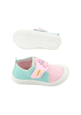 Gezer Yazlık Keten Kız Çocuk Cırtlı Ayarlanabilir Ayakkabı Pembe-mint Yeşili Pembe - Mint Yeşili - 3