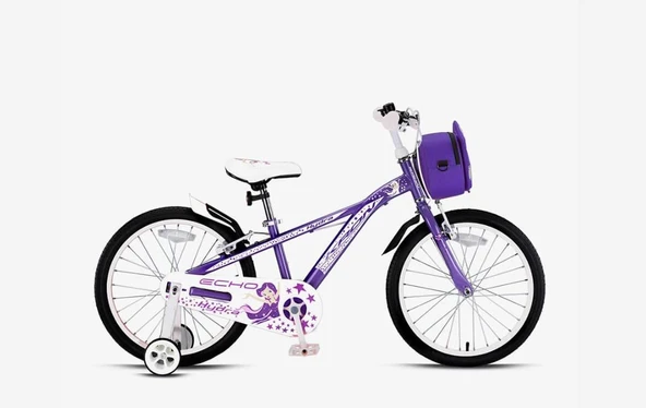 Kron Hydra 20 Jant 6-10 Yaş Kız Çocuk Bisikleti Denge Tekerlekli Çantalı Mor Renk Kız Çocuk Bisiklet - Resim 2