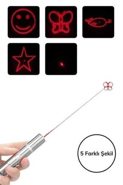 Usb İle Şarj Edilebilen 3In 1 Kırmızı Işık +Beyaz Led Meşale Işık + Uv El Feneri Kedi Lazeri - 10