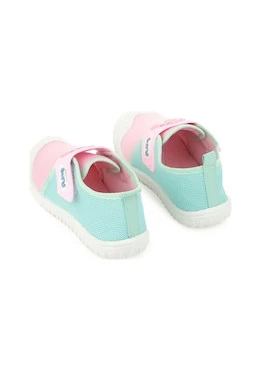 Gezer Yazlık Keten Kız Çocuk Cırtlı Ayarlanabilir Ayakkabı Pembe-mint Yeşili Pembe - Mint Yeşili - 4