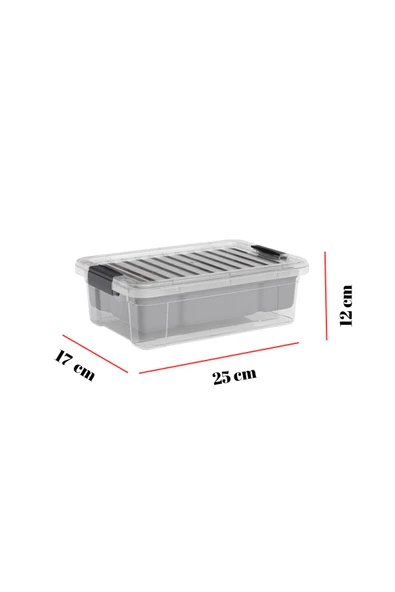 3,20 L Şeffaf Saklama Kutusu & Organizer Düzenleme Kutusu - Resim 7