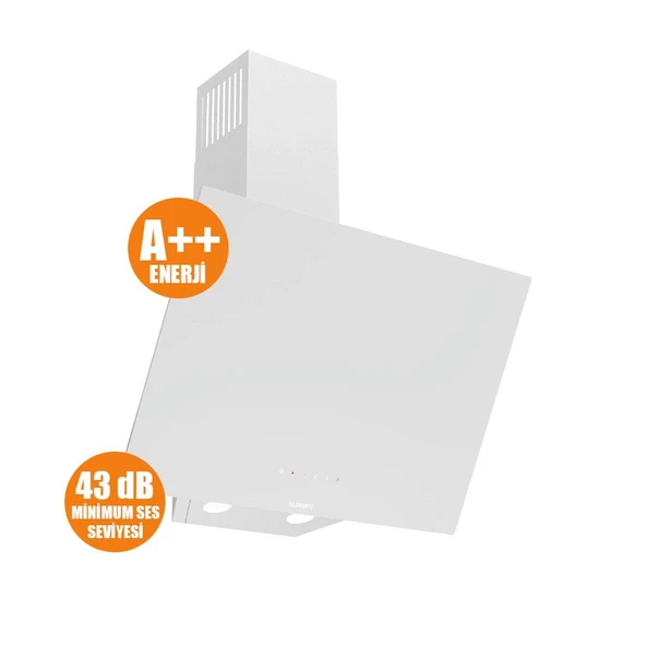 Ferre FLOWART-SILENTART Serisi Beyaz Set (CS206 + QBL63CB +D078-SA ) - Emaye Izgara - 6