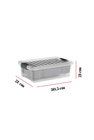 6,25 L Şeffaf Saklama Kutusu & Organizer Düzenleme Kutusu - Resim 6