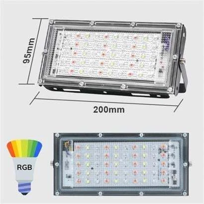 Kumandalı Led Işık Dış Cephe Aydınlatması Çok Renkli RGB Led Panel Işık PartiLed Aydınlatma - Resim 3