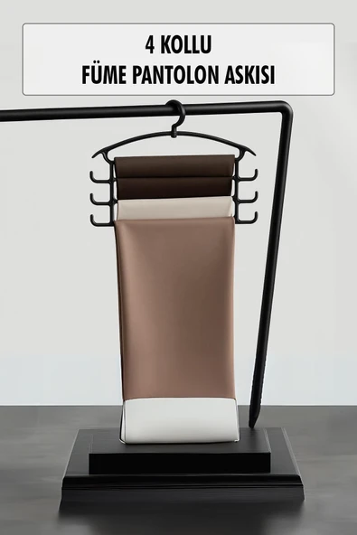 Füme Pantolon Askısı & Dolap Düzenleyici Askı