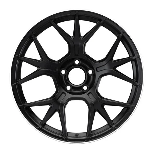 EMR-S1046-04 8.5x19" -5x112 ET38 66.6 Mat Black Lip Diamond Jant (4 Adet) - Resim 2