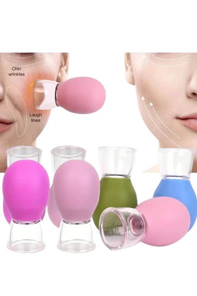 Vakum Emiş Masaj Kupaları – Yüz, Boyun, Çene, Kas & Eklem İçin Elektriksiz Masaj Aleti, Taşınabilir Çok Amaçlı Güzellik Aracı (Mor/Pembe/Mavi) ürün görseli