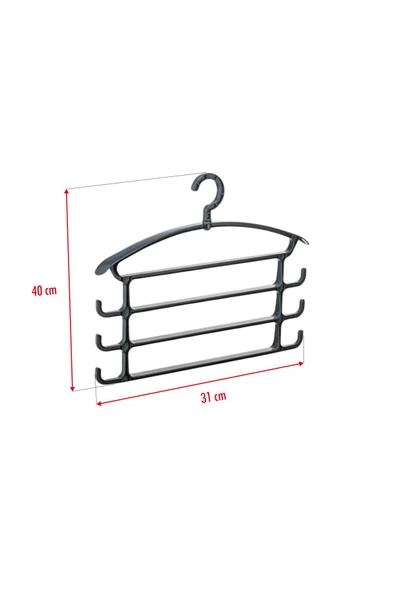 Füme Pantolon Askısı & Dolap Düzenleyici Askı - 3