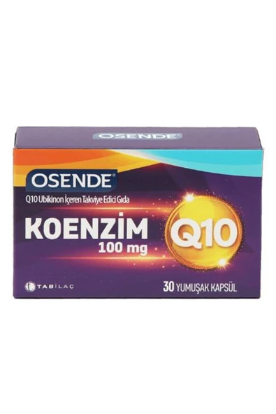 TAB İLAÇ Osende Koenzim 100mg Q10 30 Yumuşak Kapsül ürün görseli 1