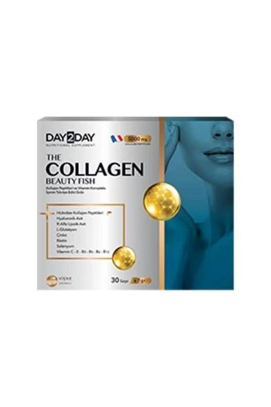 DAY2DAY THE COLLAGEN BEAUTY FISH 30 SAŞE VİŞNE AROMALI ürün görseli 1