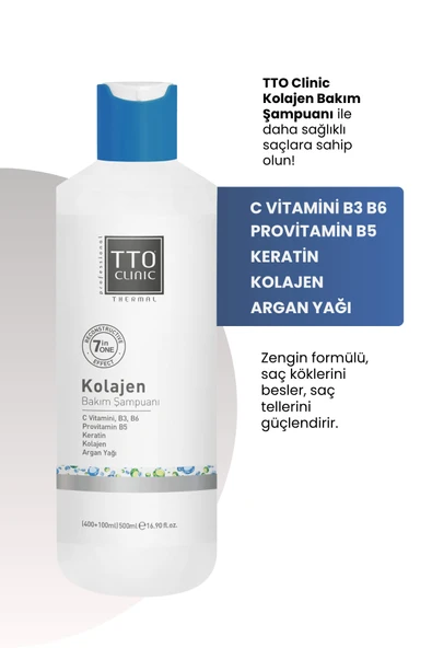 TTO Clınıc Kolajen Bakım Ve Hacim Şampuanı 400 ml (ÇAY AĞACI YAĞI / TEA TREE OIL) - 3