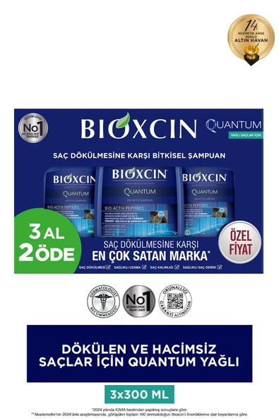 BİOXCİN Quantum Şampuan 3 Al 2 Öde Yağlı Saçlar Için- ürün görseli 1