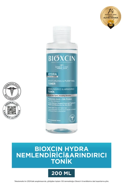BİOXCİN Hydra Kuru Ve Hassas Ciltler İçin Nemlendirici Arındırıcı Tonik 200 Ml - Hyalüronik Asit, Aloe Vera