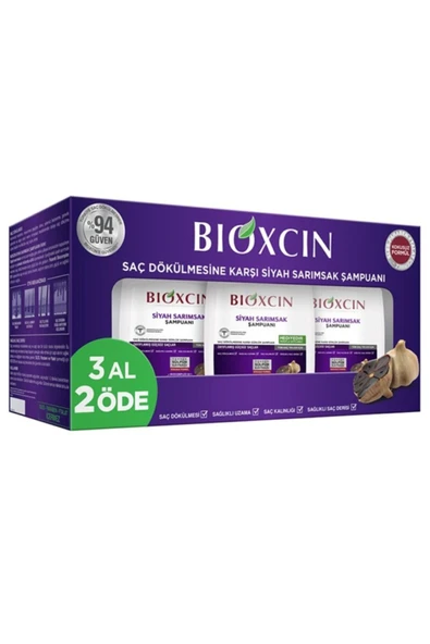 BİOXCİN Saç Dökülmesine Karşı Siyah Sarımsak Şampuanı 300 Ml 3 Al 2 Öde (tüm Saç Tipleri) ürün görseli 1