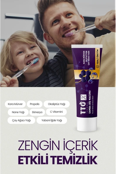 TTO Samba Diş Macunu 75 ml Ağız Kokusu Yarası ( Sls-florür Içermez) - Resim 2