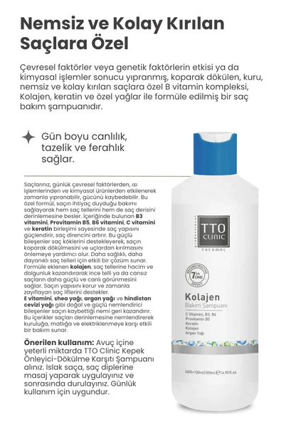 TTO Clınıc Kolajen Bakım Ve Hacim Şampuanı 400 ml (ÇAY AĞACI YAĞI / TEA TREE OIL) - 4