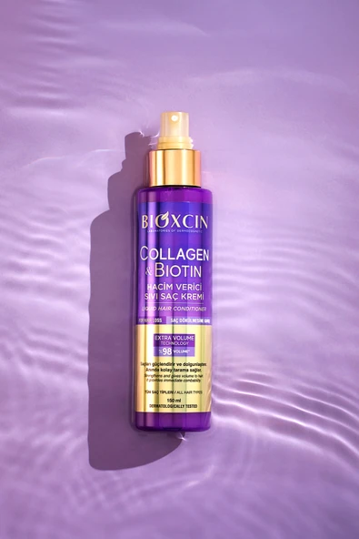 BİOXCİN Collagen & Biotin Ekstra Hacim Sıvı Saç Kremi 150 ml - Kolajen Biotin İnce ve Seyrek Saçlar - Resim 7