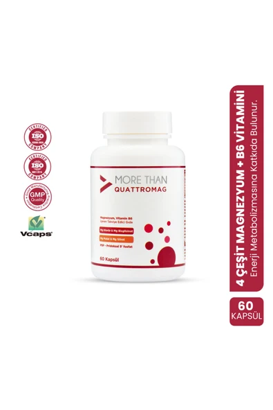 MORE THAN Quattromag Magnezyum Kompleks 60 Kapsül ürün görseli 1