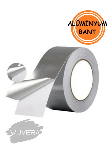 Wuvera 5 Metre Alüminyum Folyo Bant – Alev Almayan, Güçlü Yapışkanlı İzole Bant - Resim 4