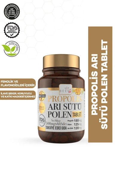 BEE UP Propolis Arı Sütü Polen Yetişkin 60 Tablet ürün görseli 1