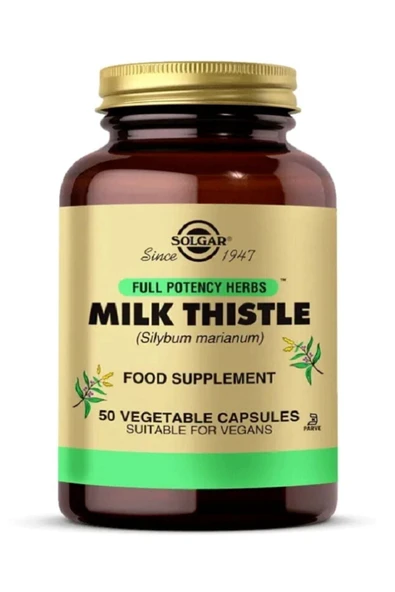 SOLGAR Milk Thistle Deve Dikeni Takviye Edici Gıda 50 Kapsül - Resim 3