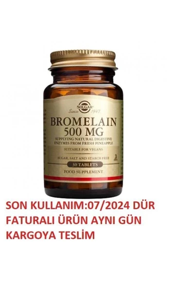 SOLGAR Bromelain 150 Mg 60 Kapsül - Resim 2
