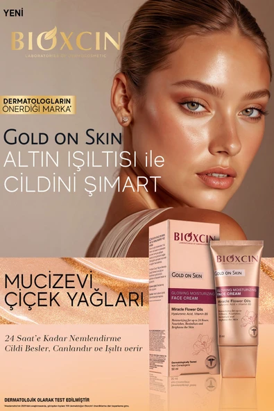 BİOXCİN Gold On Skin Işıltılı Yüz Kremi 50 Ml Hyalüronik Asit, B5, Mucizevi Yağlar Glow