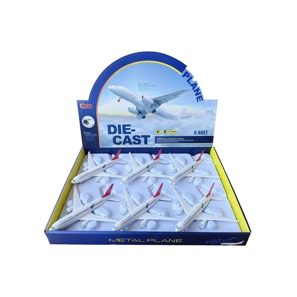 HW-180 2823 RED CB IŞIKLI SESLİ METAL YOLCU UÇAĞI ürün görseli