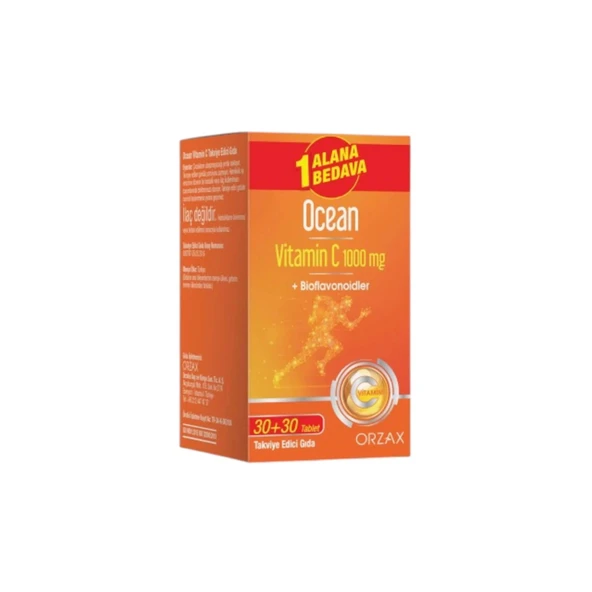 Ocean Vitamin C 1000 mg 30+30 Tablet 1 Alana 1 Bedava ürün görseli