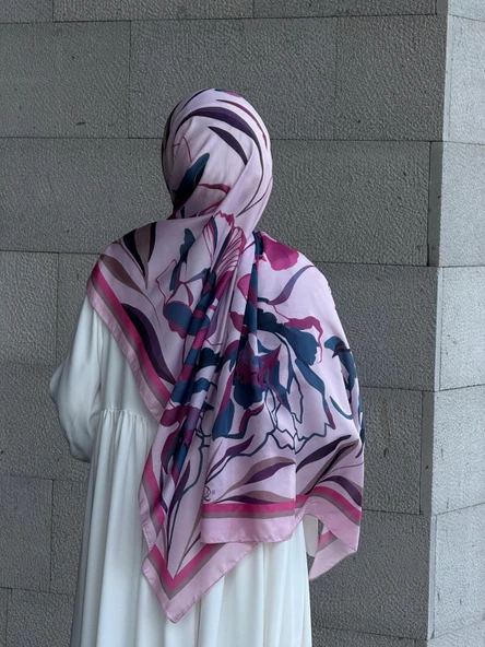 Pamuklu Soft Lotus Desen Şal-Şeker Pembe - 3