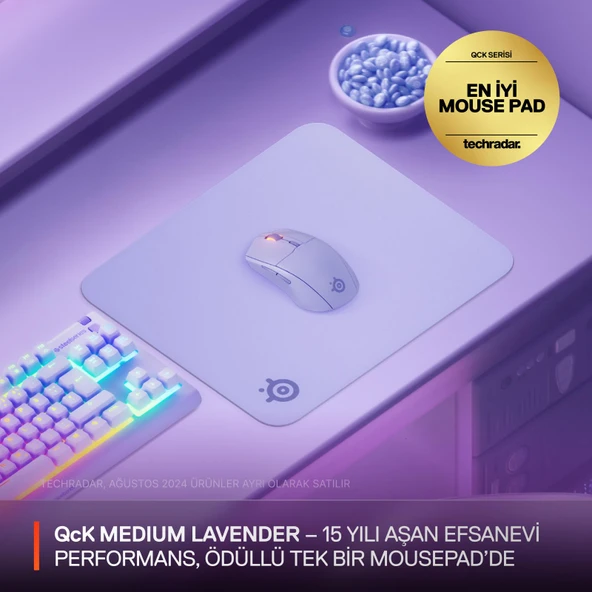 SteelSeries QcK Medium Gaming Oyun Mousepad - Lila - Resim 2