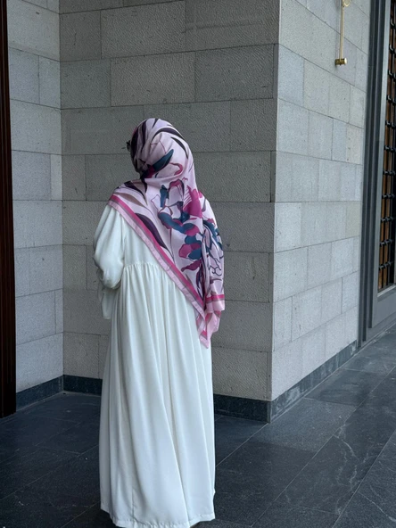 Pamuklu Soft Lotus Desen Şal-Şeker Pembe - 5