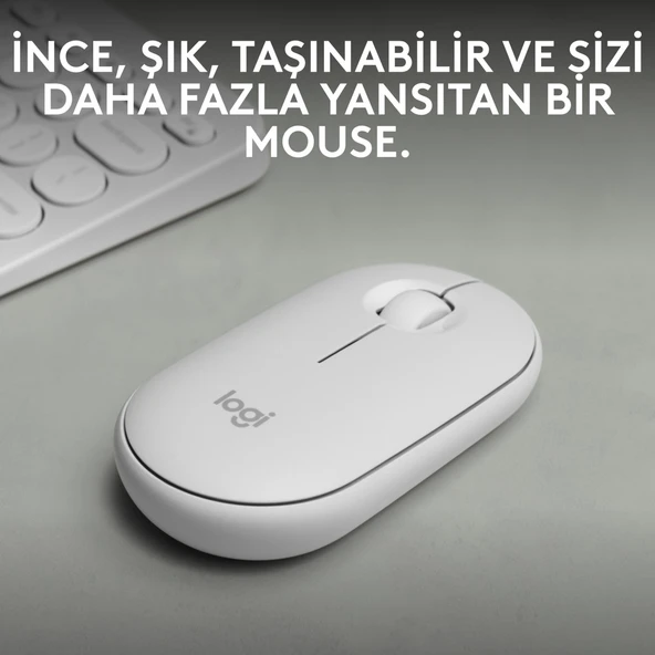 M350s Pebble 2 Bluetooth Kablosuz Sessiz Kompakt Mouse - Beyaz - 2