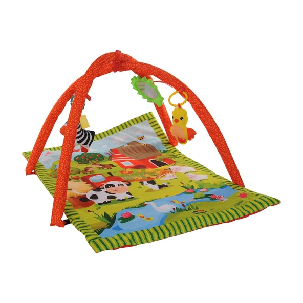 Sevimli Aynalı, Figürlü Eğitici Oyun Halısı - (TAŞIMA ÇANTALI)